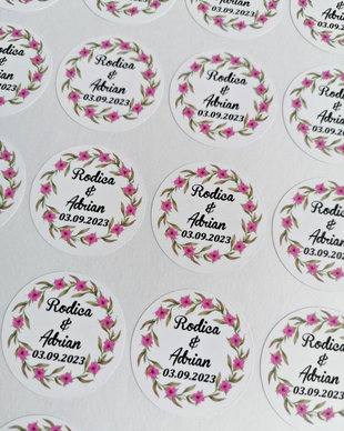 Etichete autoadezive personalizate nunta, botez