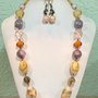SET~ENCHANTED GARDEN~murano,accesorii bronz