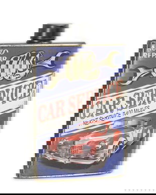 Decoratiune metalica cu o reclama la service auto