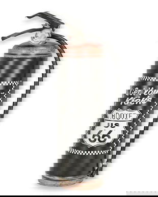 Decoratiune metalica stingator de flacari negru