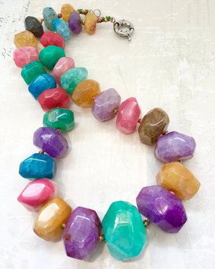 Colier agate crackle