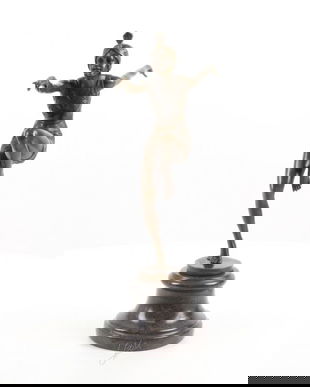 Dansatoare cu turban- statueta Art Deco din bronz