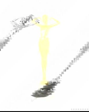 Dansatoarea Scarab - statueta Art Deco din bronz