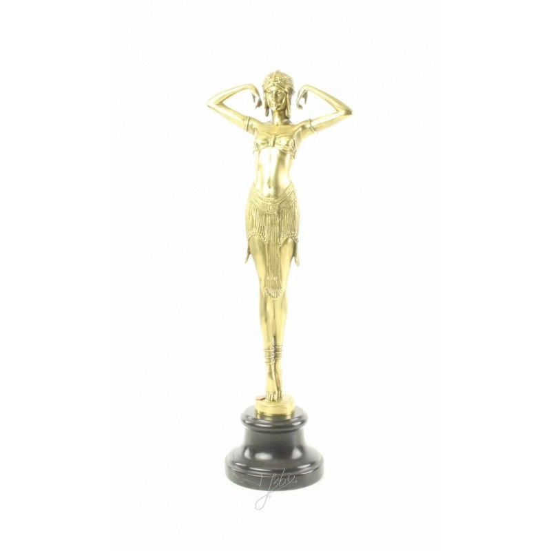 Dansatoarea Scarab - statueta Art Deco din bronz
