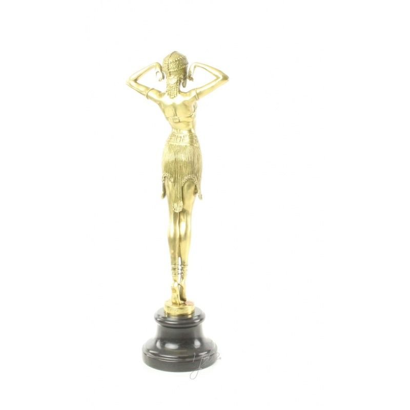 Dansatoarea Scarab - statueta Art Deco din bronz