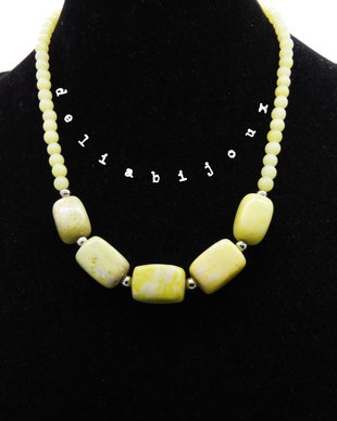 Colier handmade unicat - agate si peridot (cod822)
