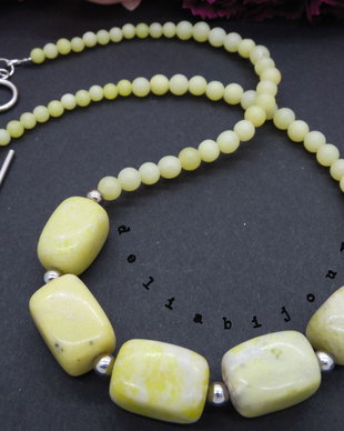 Colier handmade unicat - agate si peridot (cod822)