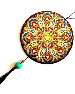 ornament pe lemn mandala 43298