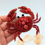 Broșa Rac - RED CORAL