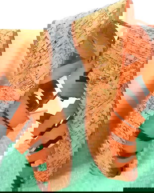 sandale din piele naturala cu platforma , Nature Breeze , 40