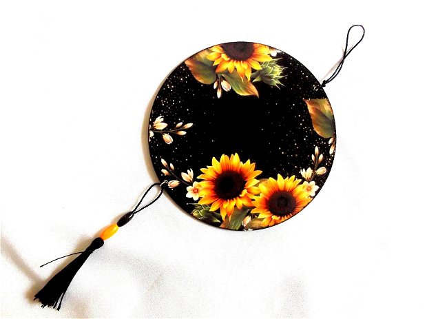 ornament pe lemn cu floarea soarelui 43331