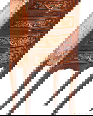 Comoda baroc din lemn maisv furniruit cu patru sertare