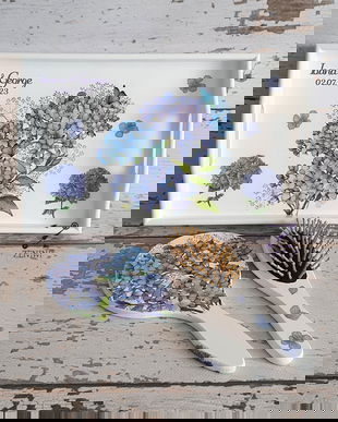 Set gatitul miresei hortensii, set gatit mireasa cu hortensii, set mireasa hortensii, set hortensii, set mireasa flori