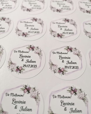 Etichete autoadezive personalizate nunta, botez