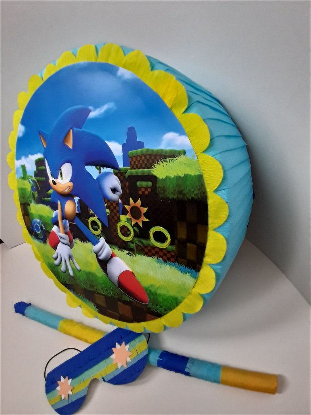 Piñata piniata Sonic + băț și ochelari