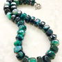 Colier agate verde smarald
