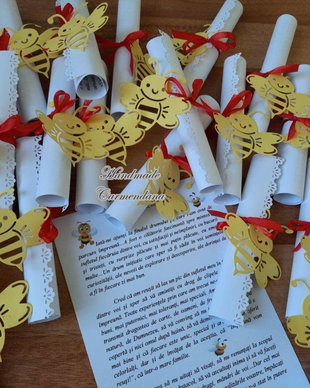 Invitatii  albinute / Scrisori pentru ultima zi de scoala
