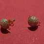 Baza cercei cu zirconii din argint .925 placat cu aur