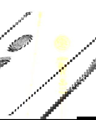 Baston din metal cu maner din aluminiu