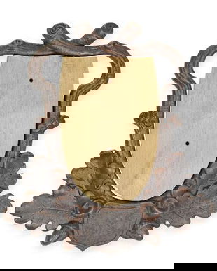 Placheta trofeu de perete din fonta cu lemn