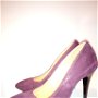 Pantofi piele naturala stiletto culoare purpura(visina-pruna ) Nr . 36
