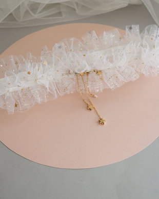Jartiera din tulle cu stele