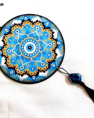 ornament pe lemn mandala 43384