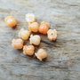 Boboc lalea din pasta de coral, portocaliu, 8.5x8 mm