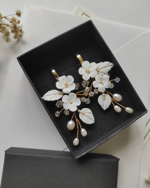 "Sofia" - cercei lungi | Statement earrings | Bijuterii mireasa | Accesorii nunta, botez, cuninie civila, logodna, ocazie