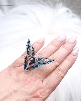 Inel Blue Fairy Wings