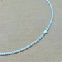 Colier argint perle din scoica/mother of pearl inima argint minimalist clasic - Transport gratuit