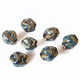 Margele portelan glazurat, nisipiu albastru  17x14mm		MG.0197
