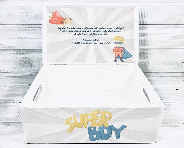 Cutie Amintiri Personalizată - Super Boy