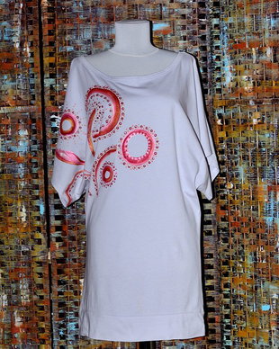 Rochie pictata manual, unicat