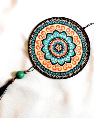 ornament pe lemn mandala 43299