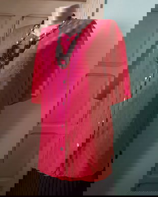 Bluza din matase naturala rosu clasic