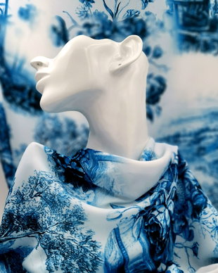 Eșarfa ROMANTIC BLUE STORY