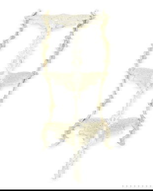 Etajera pentru flori cu trei rafturi antik white