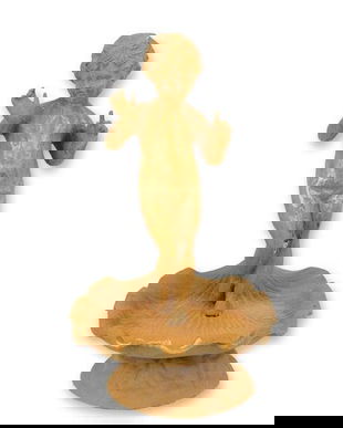 Fantana cu ingeras din fonta antichizata