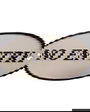 Placheta din fonta ovala "Nu intrati"