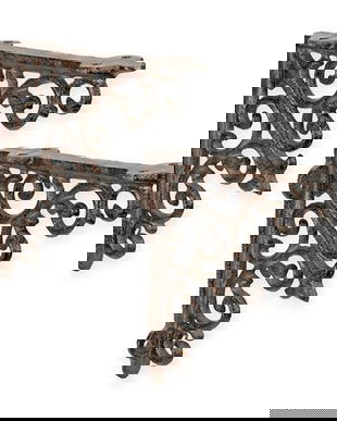 Set doua console din fonta antik brown