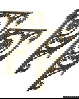 Set doua console din fonta antik brown