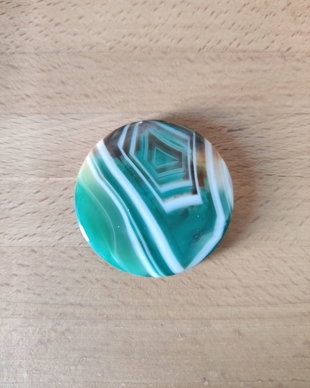 Pandantiv agata verde - 43mm