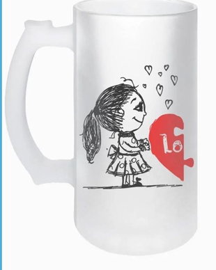 Halba personalizata din sticla sablata
