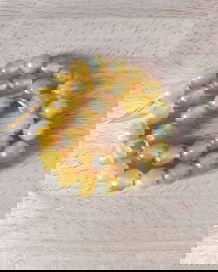 Agate galbene fațetate - 8 mm