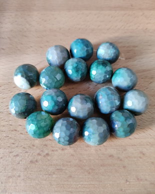 Agate fațetate  - 14mm