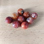 Agate fațetate crab fire - 14mm