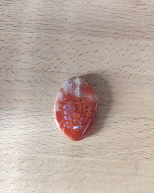Agata crab fire - 30x20mm