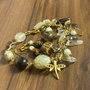 BRATARA ȘI CERCEI~SUMMER VIBES~ochi de tigru,citrin,cuarț fumuriu,murano,accesorii aurii,zamac aurit