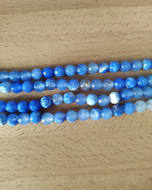 Șirag agate braziliene fatetate -6mm(60buc)